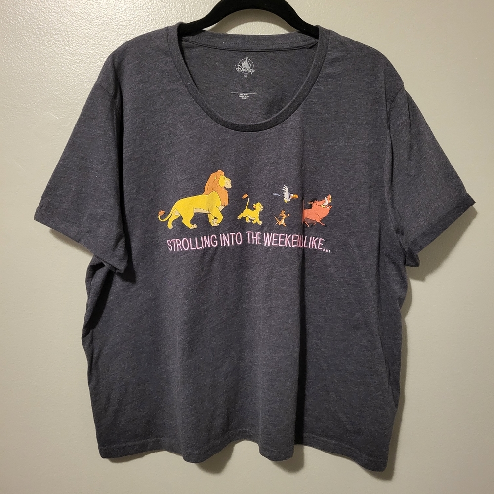 Size 2XL Disney Gray "STROLLING INTO THE WEEKEND LIKE..." Tee